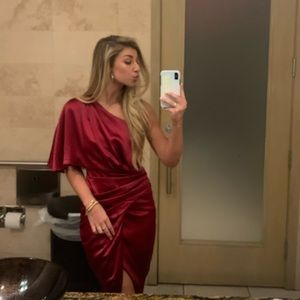 Red cocktail dress